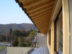 開けられない格子戸の予定を両開きの格子戸に。そのため枠を大きく変更している